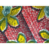 African Wax Fabric Yellow Flower Print