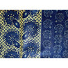 African Wax Fabric Blue Flowers _ 1