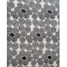 African Wax Fabric black and white circles