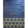 African Wax Fabric Blue Flowers _ 2