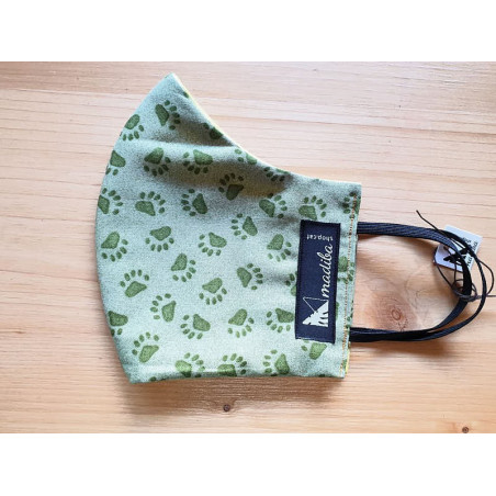 Reversible cloth face mask with beautiful fabric animal print