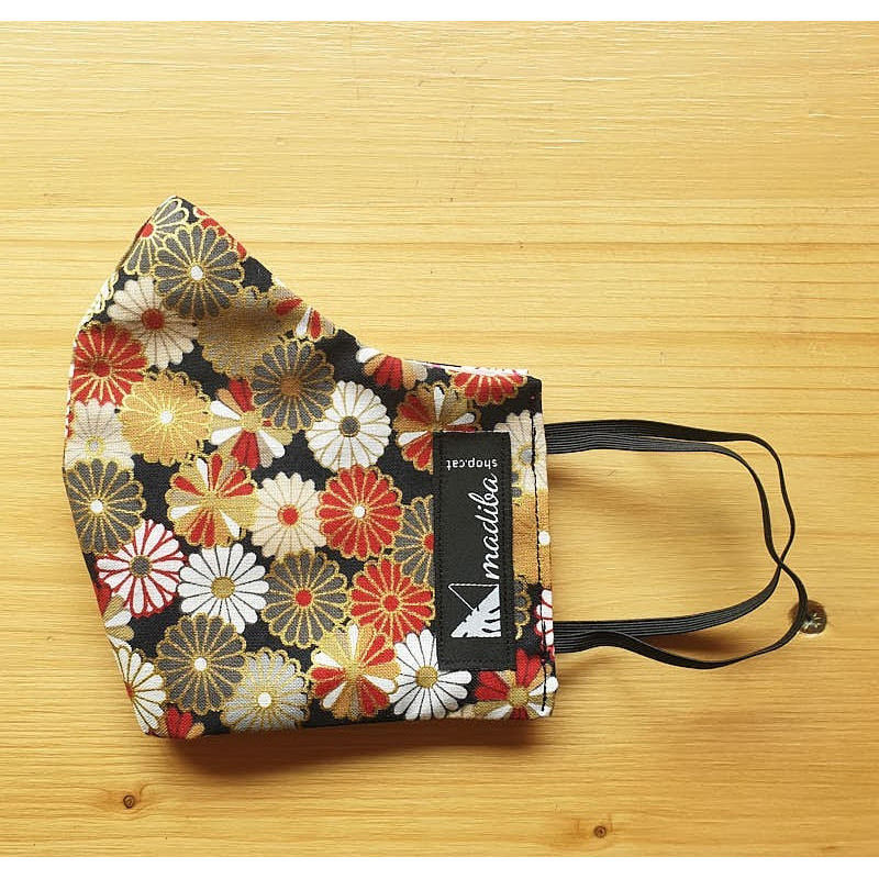 Reversible cloth face mask with Japanese fabric 100% cotton _ 2
