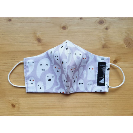 Reversible cloth face mask with ghost fabric 100% cotton