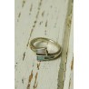 Antique silver and mother of pearl ring