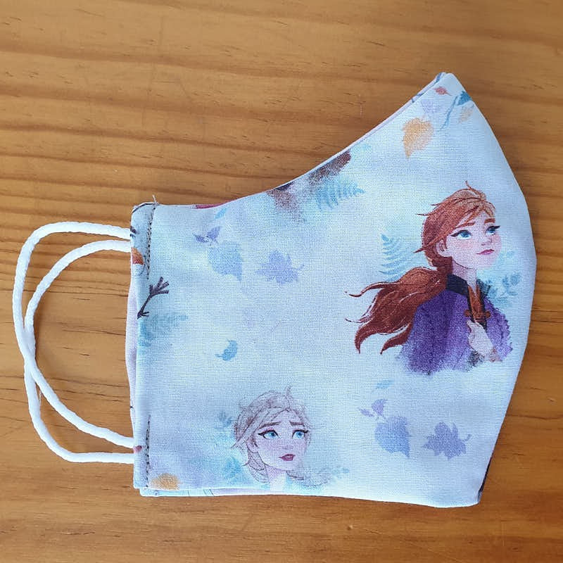 Reversible mask with official Disney fabric - FROZEN 100% cotton _ 3