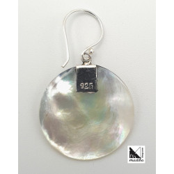 Ornate mother of pearl - Silver and earrings _ 4