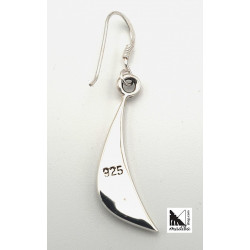 Water drop - Silver and mother-of-pearl earrings _ 4