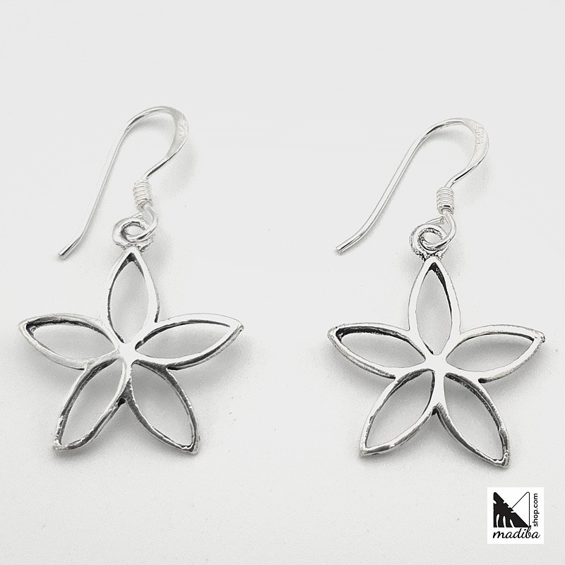 Silver Earrings - flower