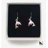 Dolphin silver and mother of pearl earrings