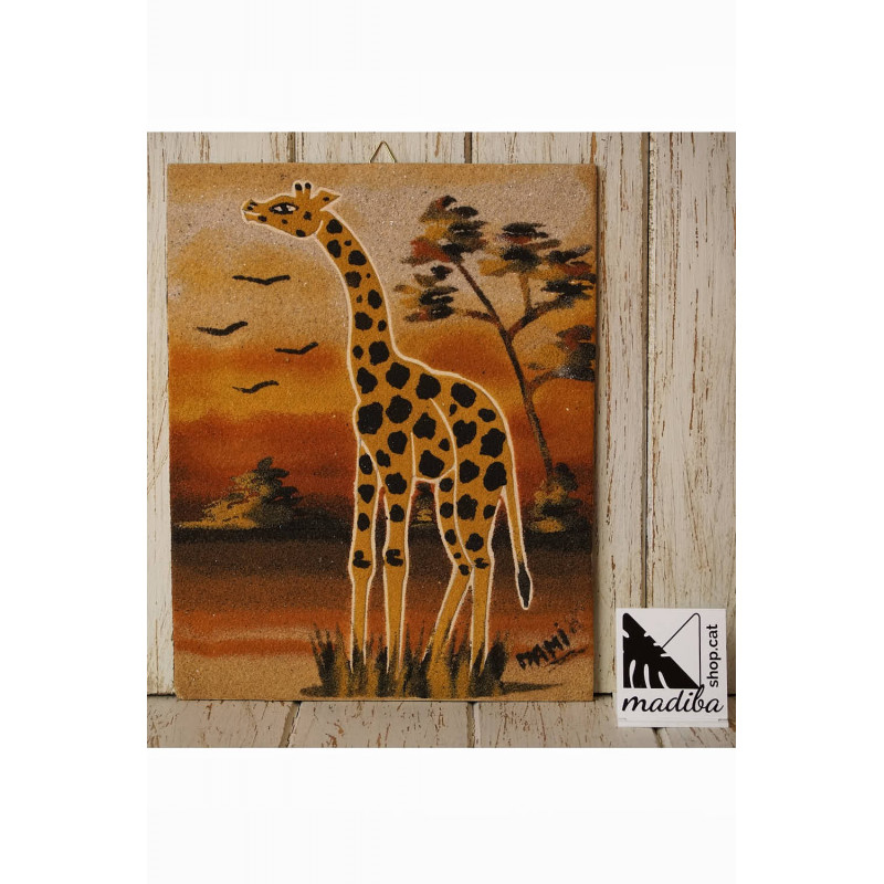 Art sur sable de Mami - girafe
