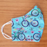 Reversible cloth face mask - Bicycles  100% cotton