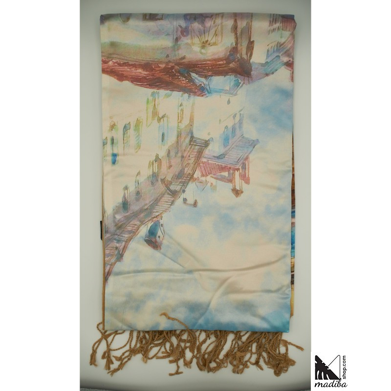 Silk 100% - Very soft and warm silk scarf/fleece for autumn and winter _ 2