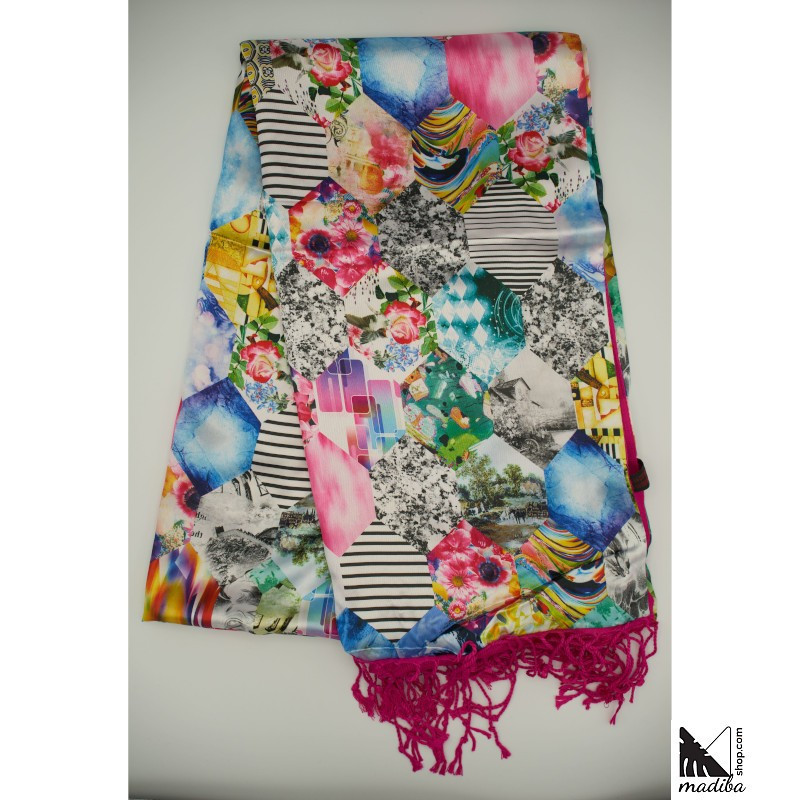 Silk 100% - Very soft and warm silk scarf/fleece for autumn and winter _ 2