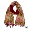 Silk 100% - Very soft and warm silk scarf/fleece for autumn and winter