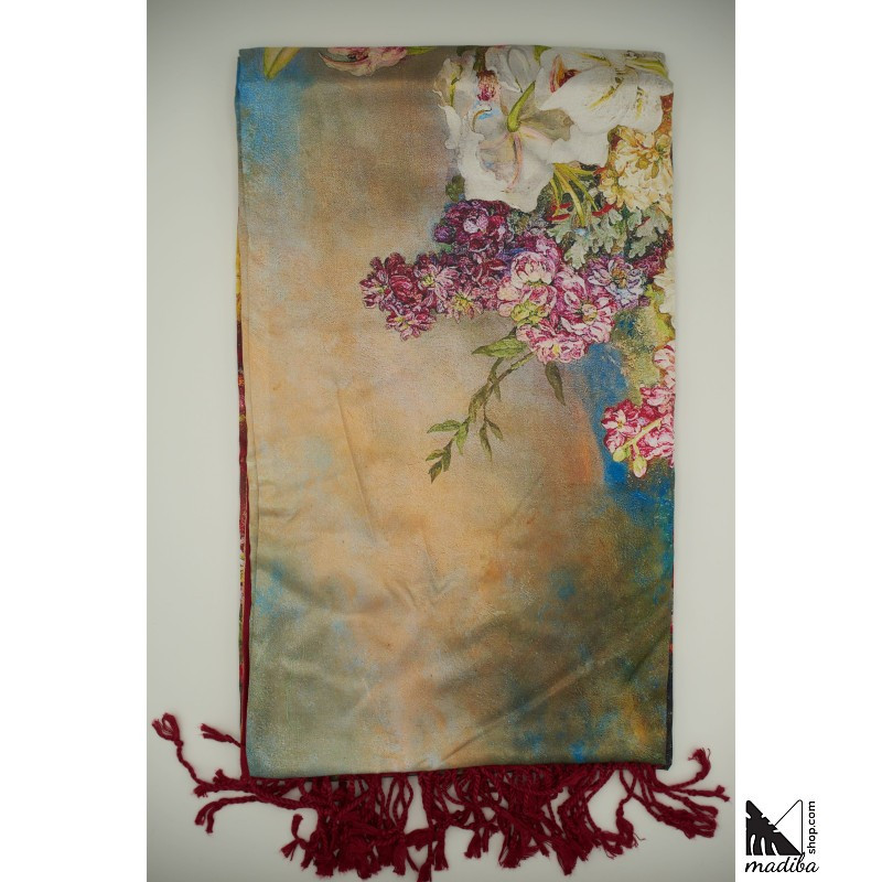 Silk 100% - Very soft and warm silk scarf/fleece for autumn and winter _ 1