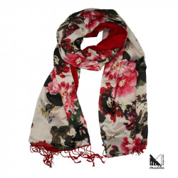 Silk 100% - Very soft and warm silk scarf/fleece for autumn and winter