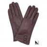 Leather gloves - buttons model