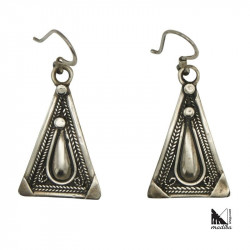 Silver Berber earrings - triangle | Madibashop