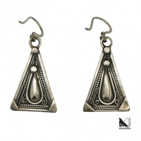 Silver Berber earrings - triangle