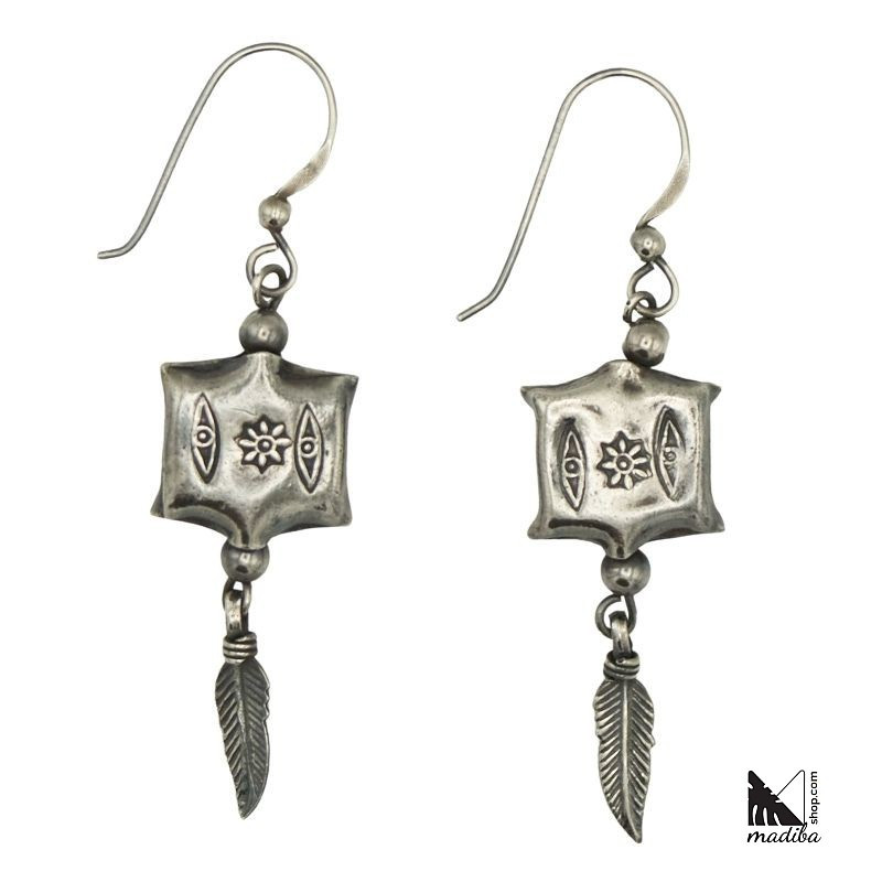 Tribal silver Berber earrings | Madibashop