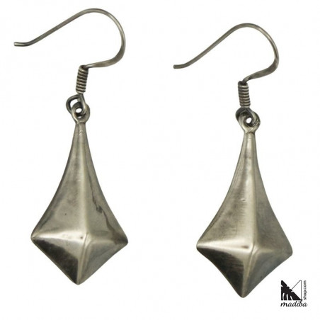 Silver Berber earrings diamond shaped