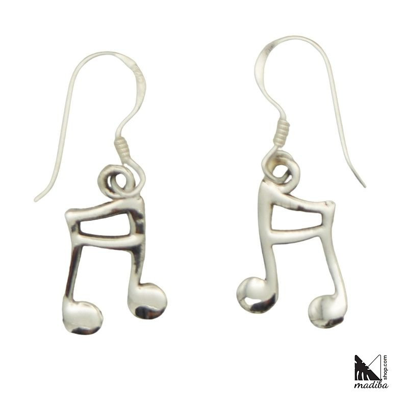 Musical note - Silver earrings _ 2