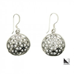 Silver earrings - Flower of...
