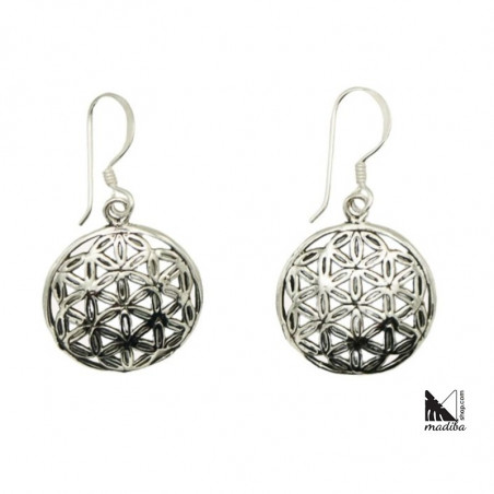 Silver earrings - Flower of Life