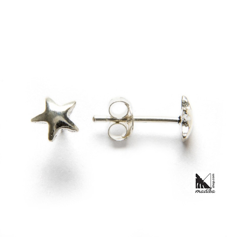 Silver earrings  - Star | Madibashop