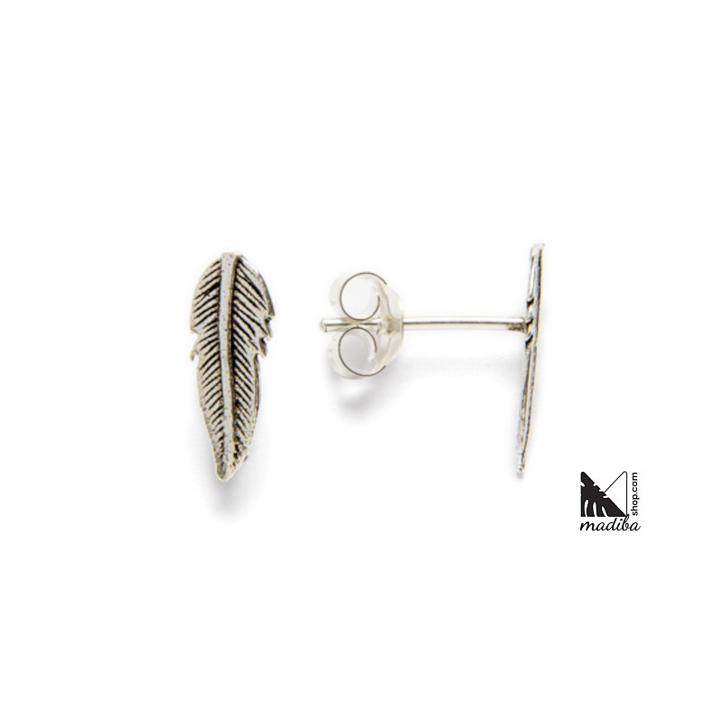 Feather - Silver earrings _ 1