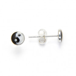 Silver earrings - Yin Yang...