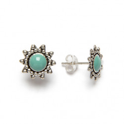 Small ethnic earring with turquoise _ 1