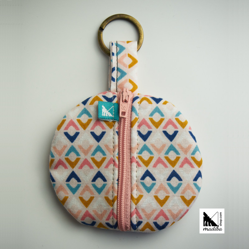 Porte-monnaie Rond ROSE TRIBAL _ 1