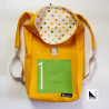 Fabric Backpack ROLL UP Yellow