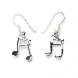 Silver Earrings - musical note | Madibashop
