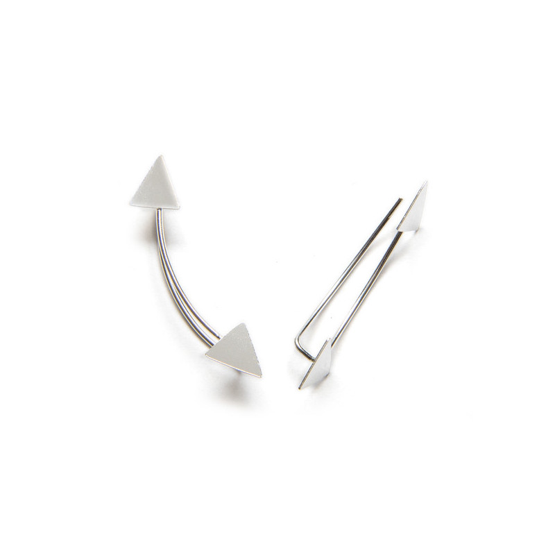 Triangle Climbing earrings - Sterling silver _ 1