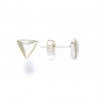 Triangle - Boucles d'oreilles en argent et nacre _ 1