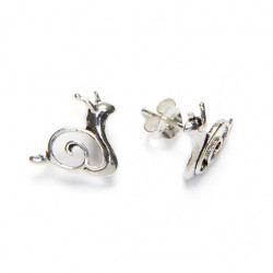Snail  - Silver earrings