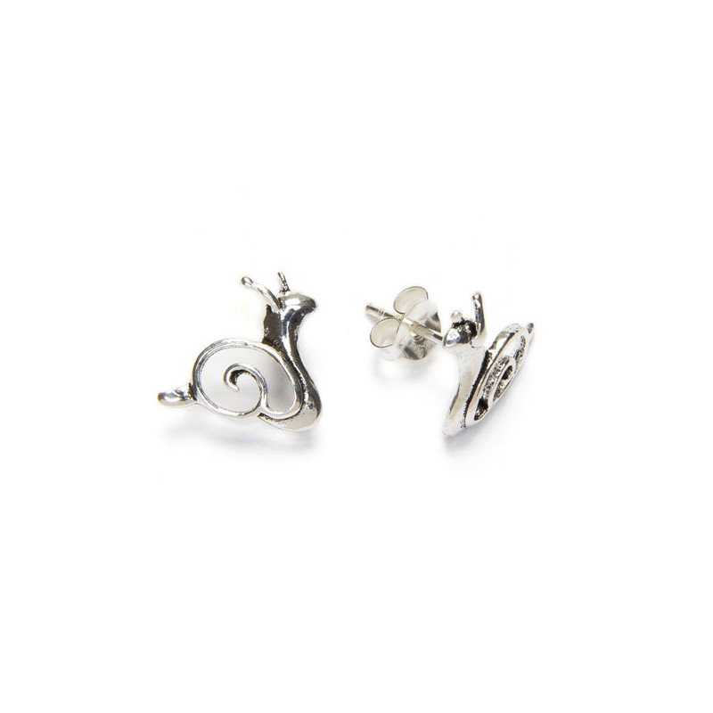 Snail  - Silver earrings _ 1