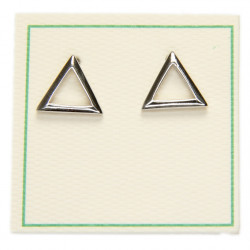 Silver earrings  - Triangle| Madibashop