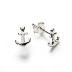 Anchor - Silver earrings _ 1