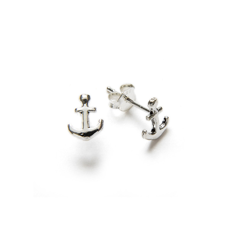 Anchor - Silver earrings _ 1
