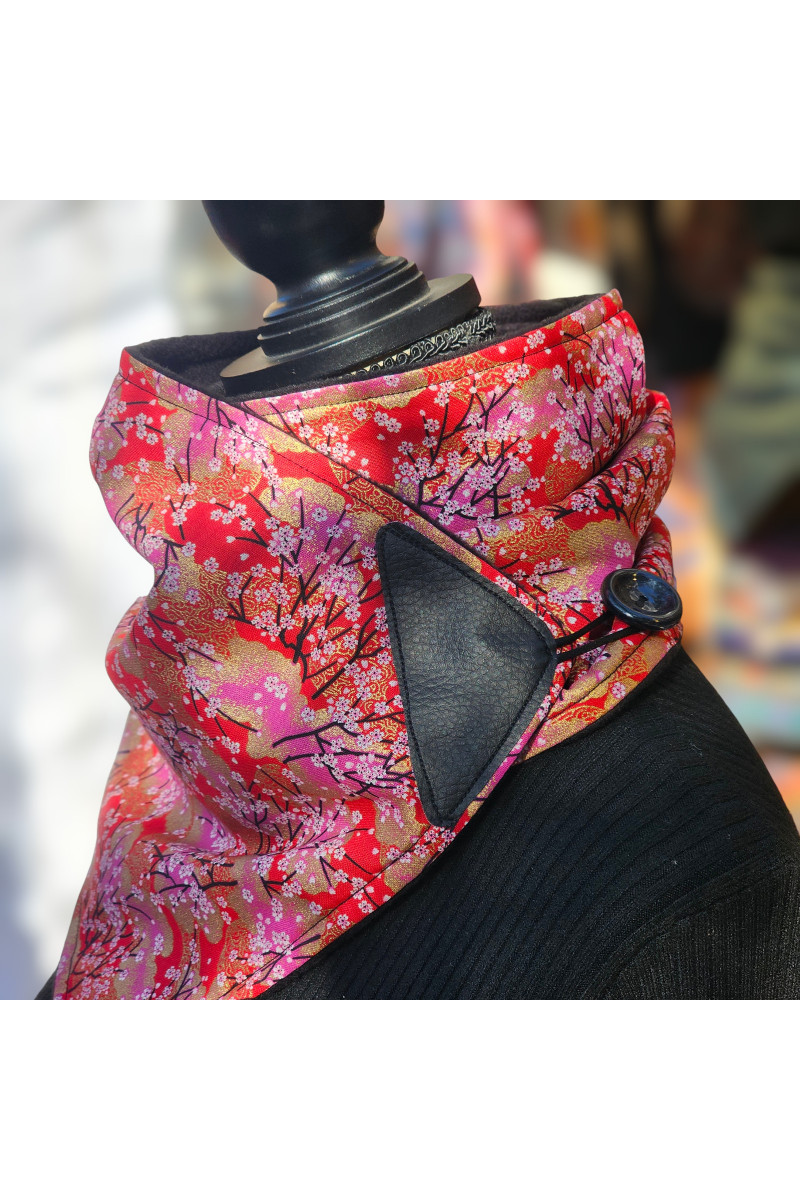 Col polaire en tissu japonais fait main | Madibashop Barcelona