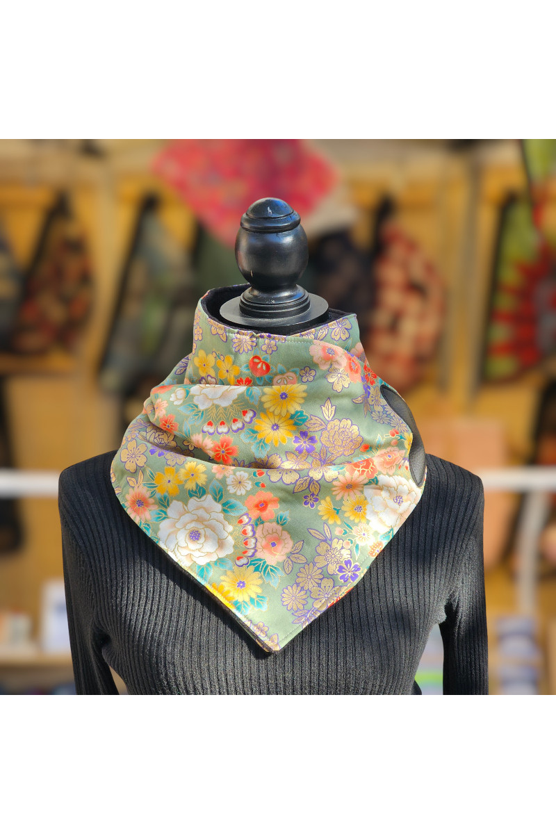 Col polaire en tissu japonais fait main | Madibashop Barcelona