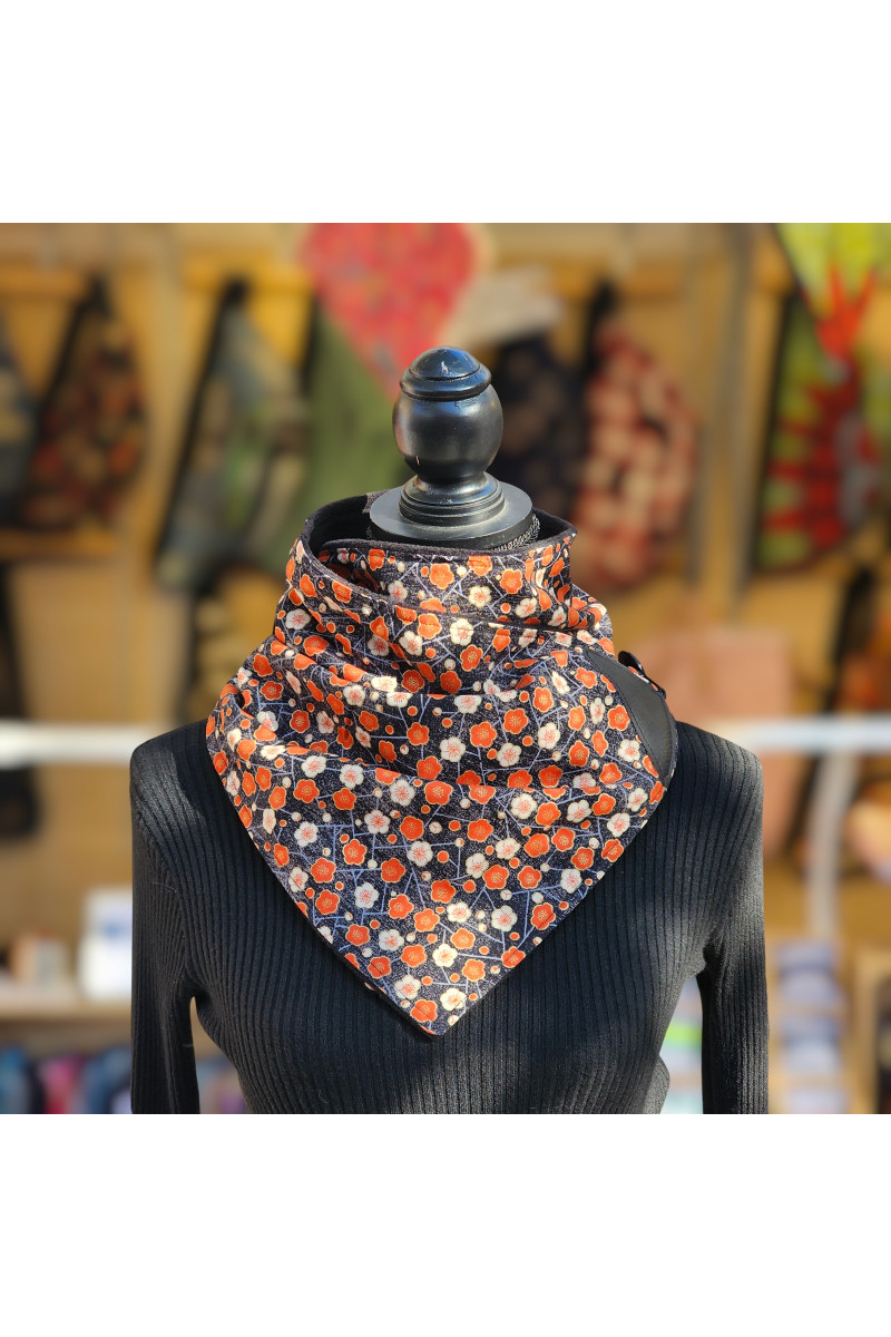 Col polaire en tissu japonais fait main | Madibashop Barcelona
