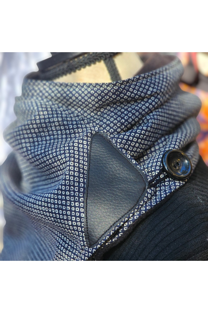 Col polaire en tissu japonais fait main | Madibashop Barcelona