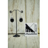 Silver earrings with black agate from Bali _ 4